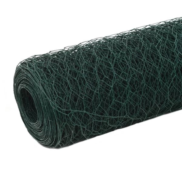 Hönsnät stål med PVC-beläggning 25x1,5 m grön