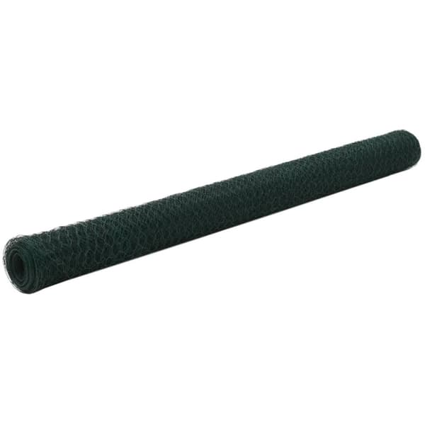 Hönsnät stål med PVC-beläggning 25x1,5 m grön