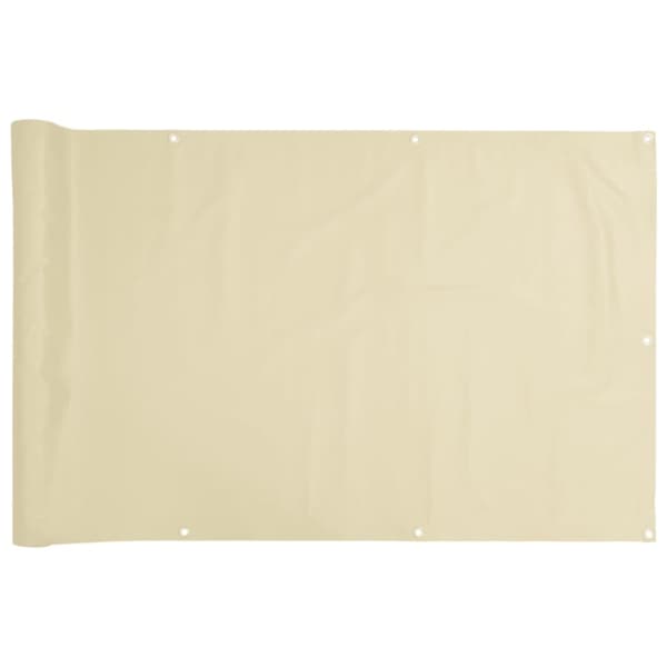 Insynsskydd för balkong gräddvit 800x90 cm PVC