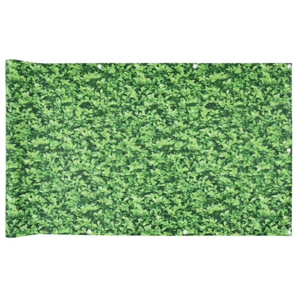 Insynsskydd för balkong växtmotiv grön 500x120 cm PVC