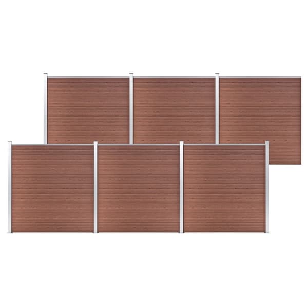 Staketpanel WPC 1045x186 cm brun