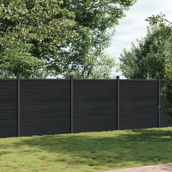 Staketpanel grå 526x186 cm WPC