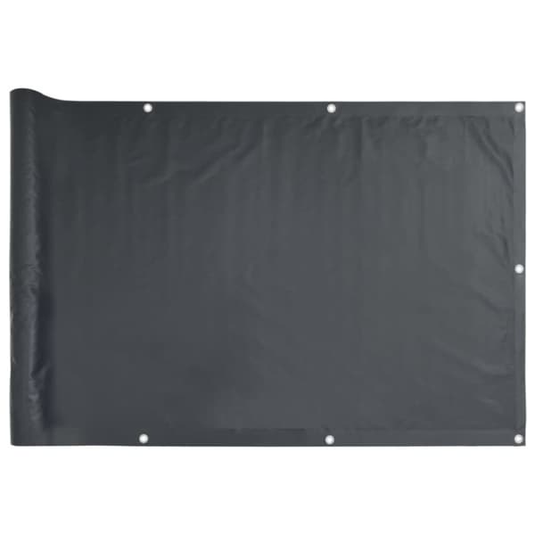 Insynsskydd för balkong antracit 500x75 cm PVC