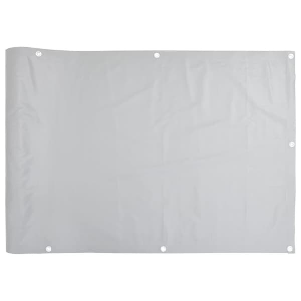 Insynsskydd för balkong grå 1000x120 cm PVC