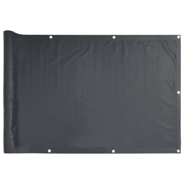 Insynsskydd för balkong antracit 600x120 cm PVC