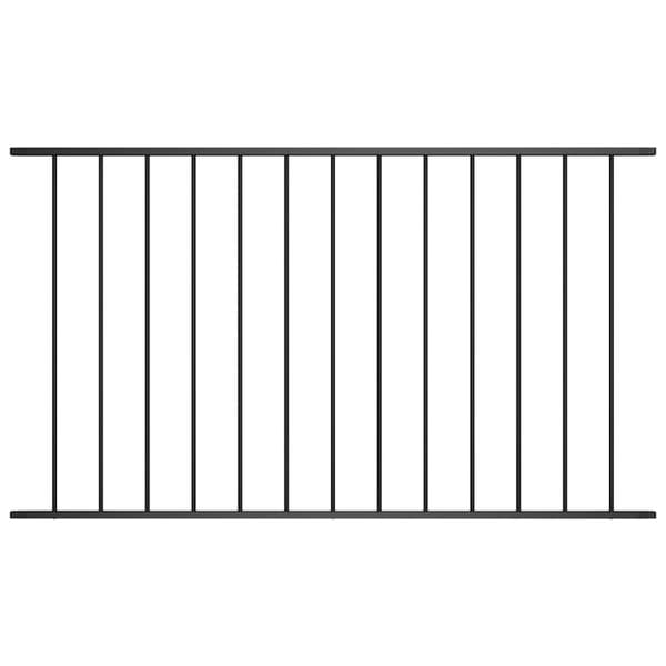 Staketpanel pulverlackerat stål 1,7x1,25 m svart