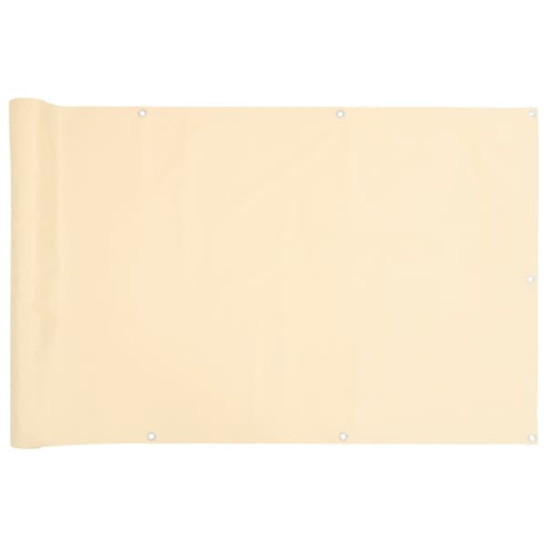 Insynsskydd för balkong gräddvit 1000x75 cm PVC