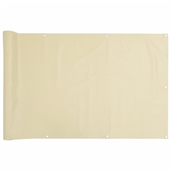 Insynsskydd för balkong gräddvit 300x90 cm PVC