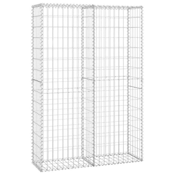 Gabionkorg med lock galvaniserad tråd 150 x 100 x 30 cm