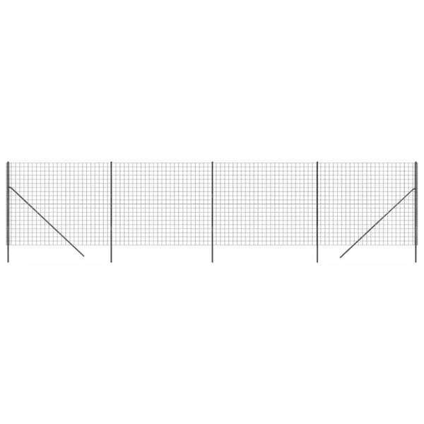 Stängsel antracit 1,6x10 m galvaniserat stål