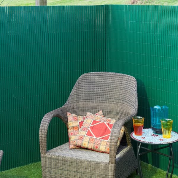 Nature Dubbelsidigt insynsskydd PVC 1x3m grön