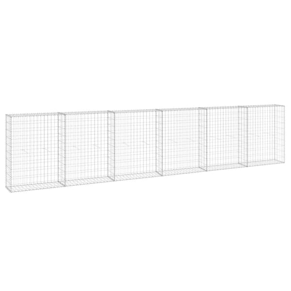 Gabionmur galvaniserat stål 300x30x100 cm