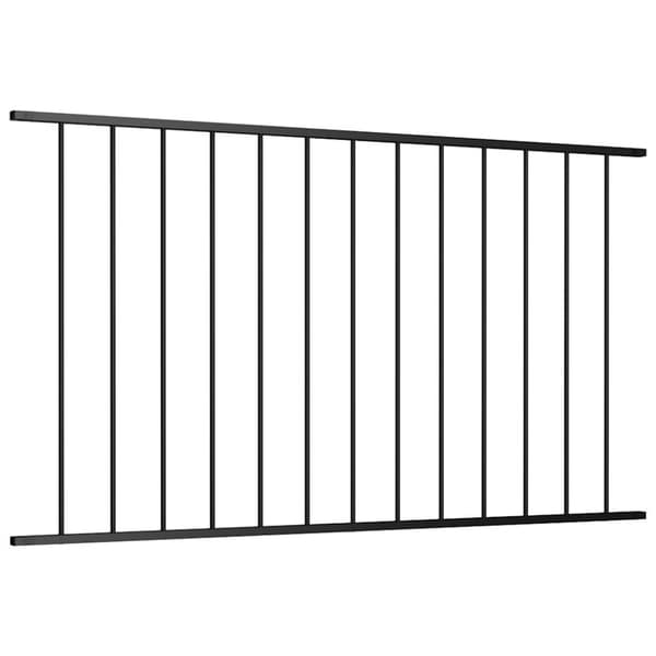 Staketpanel pulverlackerat stål 1,7x1 m svart