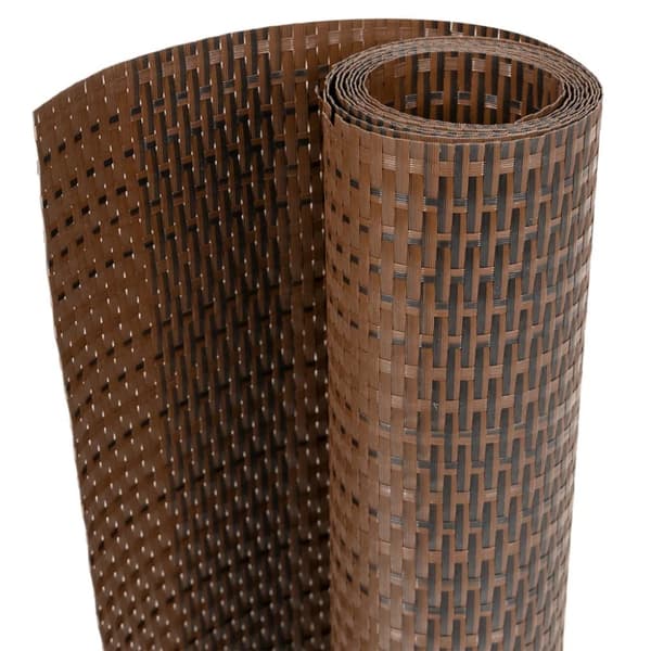 Balkongskärmar 5 st brun och svart 255x19 cm konstrottning