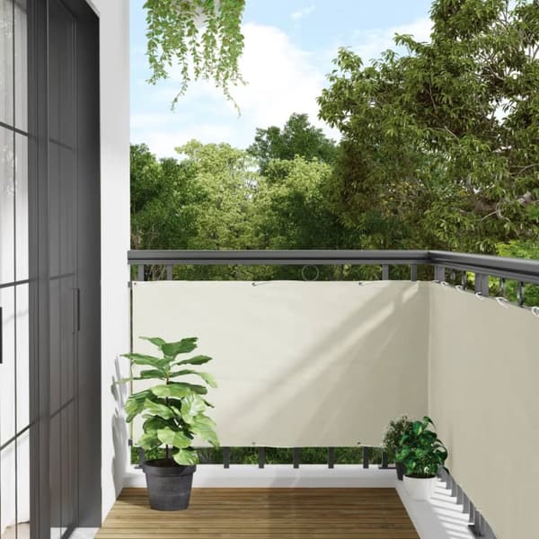 Insynsskydd för balkong vit 500x75 cm PVC
