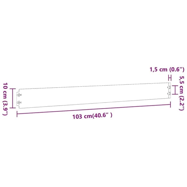 vidaXL Plenkanter 10 stk olivengrønn 10x103 cm kaldvalset stål