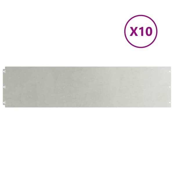vidaXL Plenkanter 10 stk 25x103 cm rustfritt stål