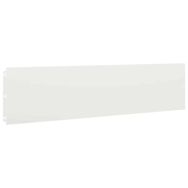 vidaXL Plenkanter 10 stk hvit 25x103 cm kaldvalset stål