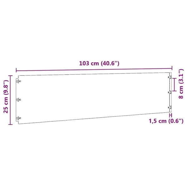 vidaXL Plenkanter 10 stk hvit 25x103 cm kaldvalset stål