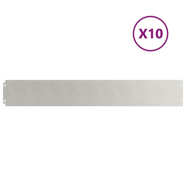 vidaXL Plenkanter 10 stk 15x103 cm rustfritt stål