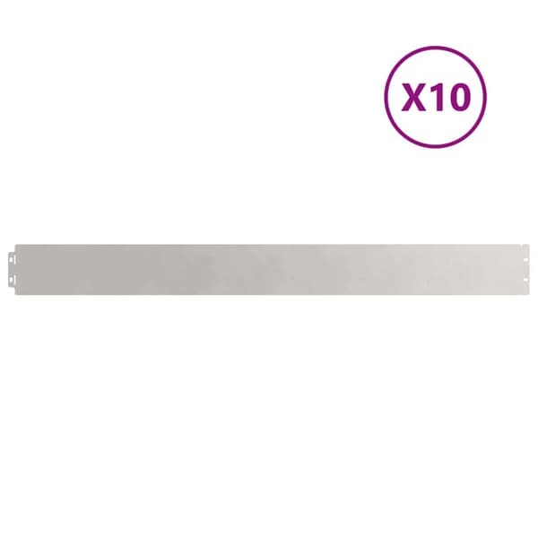 vidaXL Plenkanter 10 stk 10x103 cm rustfritt stål