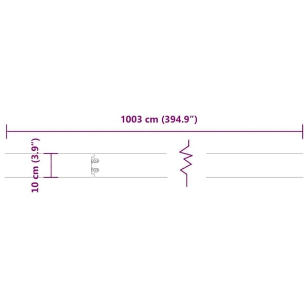 vidaXL plænekanter 10 stk. 10x103 cm koldvalset stål hvid