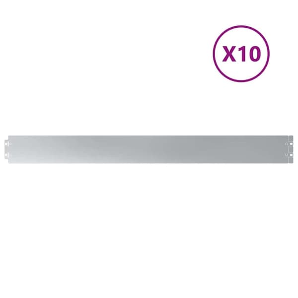 vidaXL Nurmikon reunalistat 10 kpl 10x103 cm galvanoitua terästä