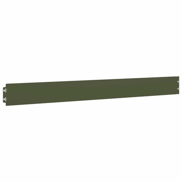 vidaXL plænekanter 10 stk. 10x103 cm koldvalset stål olivengrøn