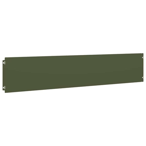 vidaXL plænekanter 10 stk. 20x103 cm koldvalset stål olivengrøn