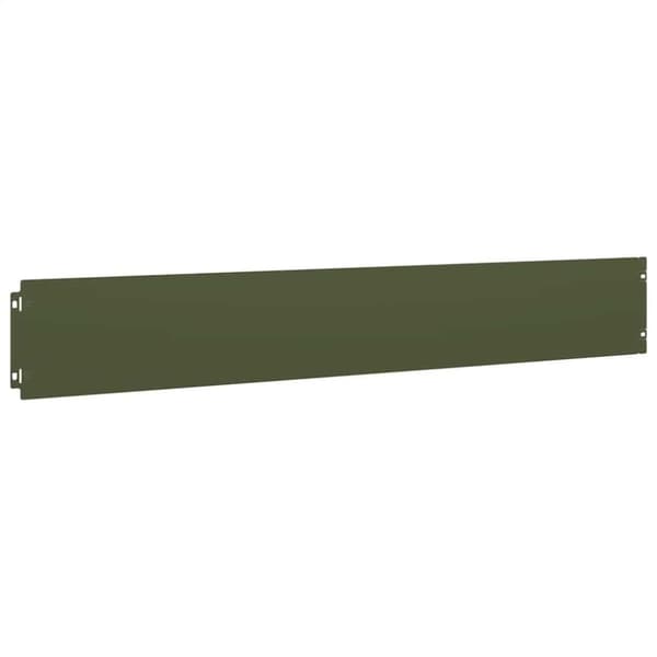 vidaXL plænekanter 10 stk. 15x103 cm koldvalset stål olivengrøn