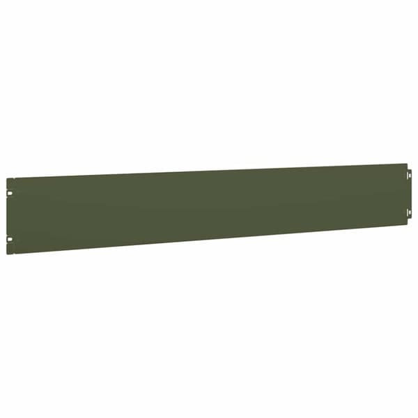 vidaXL plænekanter 10 stk. 15x103 cm koldvalset stål olivengrøn