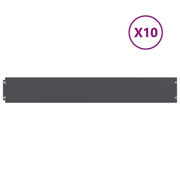 vidaXL plænekanter 10 stk. 15x103 cm koldvalset stål antracit