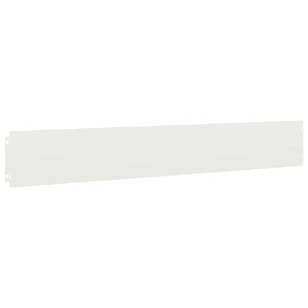 vidaXL plænekanter 10 stk. 15x103 cm koldvalset stål hvid