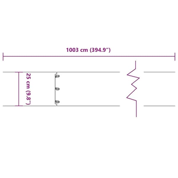 vidaXL plænekanter 10 stk. 25x103 cm koldvalset stål hvid