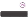 Pikkukuva 3 / 11: vidaXL Nurmikon reunalistat 10 kpl Musta 20x103cm Kylmävalssattu teräs
