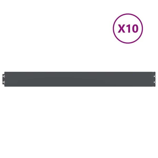 vidaXL Nurmikon reunalistat 10 kpl antrasiitti kylmävalssattu teräs