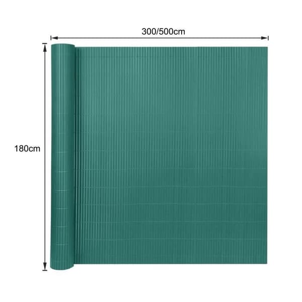 LARS360 Sekretessskärm 180 x 1000 cm Grön Vindskydd UV- och väderbeständigt PVC-stängsel
