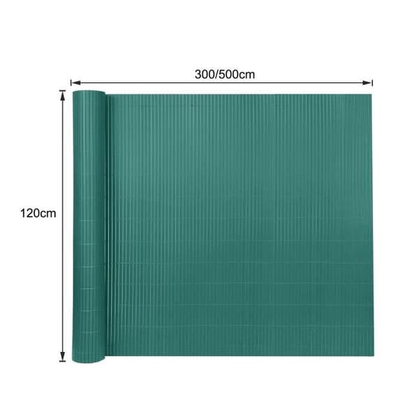 Vindskydd - LARS360 - 120 x 500 cm - Väderbeständig PVC - UV-skydd - Grön färg