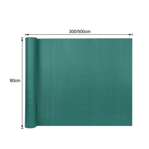 LARS360 Privacy Screen 90 x 500 cm Grönt vindskydd UV- och väderbeständigt PVC-stängsel