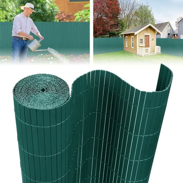 Skyddande avskärmning - LARS360 - 90 x 600 cm - Väderbeständig PVC - UV-skydd - Grön färg