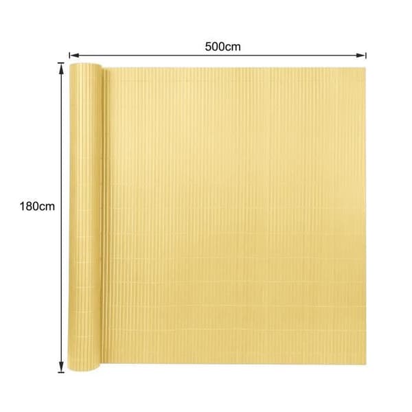 Skärmskydd - LARS360 - 180 x 1000 cm - Färg bambu - PVC - Väderbeständig