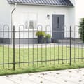 Miniatyrbillede 2 af 7: vidaXL Havehegn Grå Stål Stort Holdbart Havehegnspanel Rektangulært