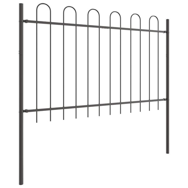 vidaXL Puutarhatie Hoop Top Harmaa 1,7x1 m Teräs