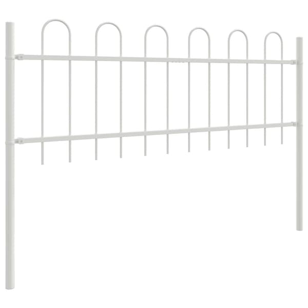 vidaXL Havensheg Hvid Stål 170 x 60 cm Holdbar Havenshegplade