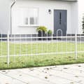 Miniatyrbilde 2 av 7: vidaXL Hagegjerde med Bue Topp Hvit 1,7x0,6 m Stål