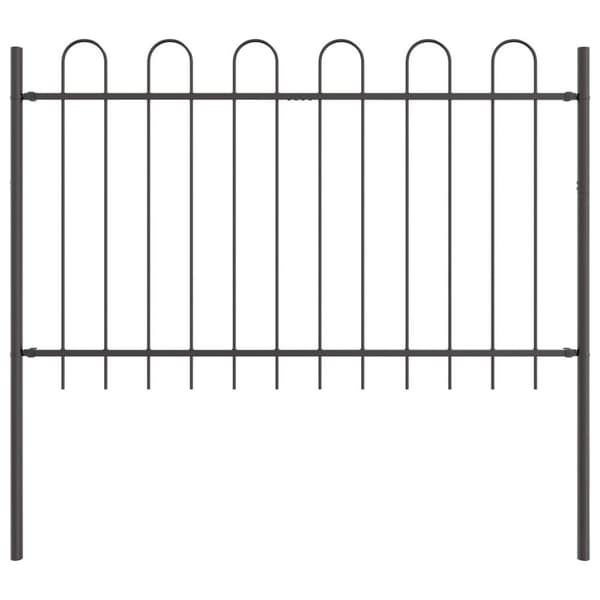 vidaXL Havehegn Grå Pulverlakeret stål Standard Holdbar Hegnspanel