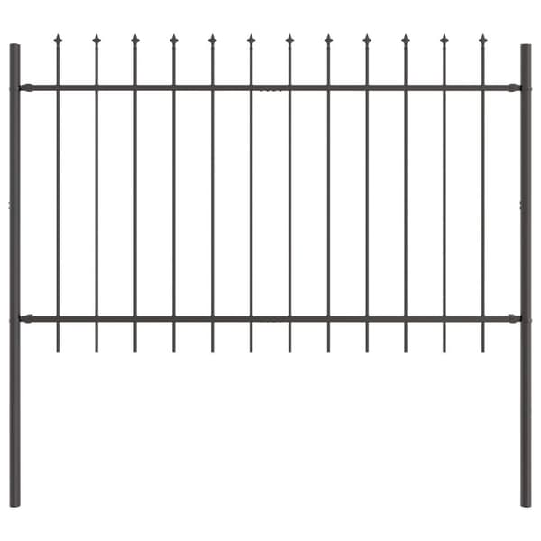 vidaXL Havehegn Grå Pulverlakeret stål 1,7 m x 0,8 m x 5 cm