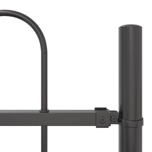 vidaXL Grått hagegjerde med bue topp, 1.7 x 0.6 m, laget av stål