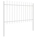 Miniatyrbillede 4 af 7: vidaXL Havehegn Hvid Metal 1,7 m x 1 m Holdbar Metalhegnspanel