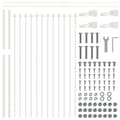 Miniatyrbillede 5 af 7: vidaXL Havehegn Hvid Metal 1,7 m x 1 m Holdbar Metalhegnspanel